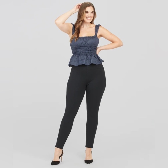 SPANX The Perfect Pant Ankle 4-Pocket Classic Black Pull On Slimming XS - Picture 1 of 15